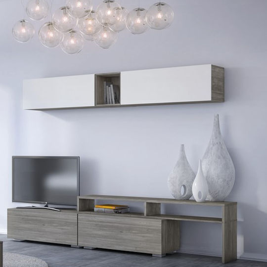Smart No 1D Living Room TV Unit White L271xW45xH150cm