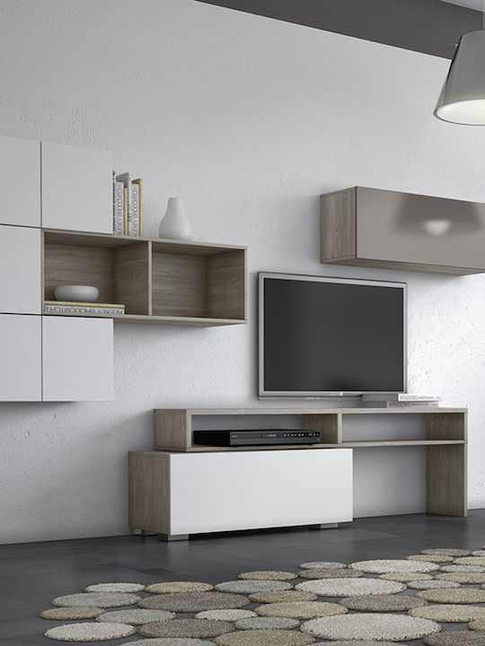 Smart No 4A Living Room TV Unit White L240xW45xH150cm