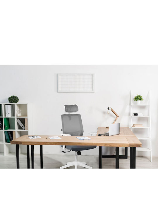 Rotar Reclining Office Chair with Adjustable Arms Gray Sofotel