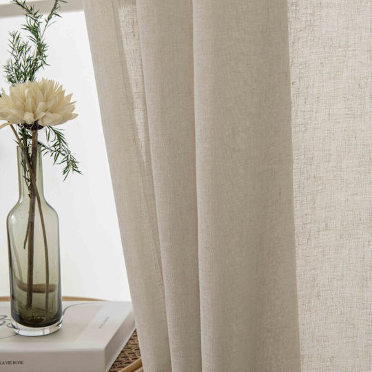 Beauty Home Grommet Beige Curtains 140x270cm Beauty Home Grommet Beige Curtains 140x270cm