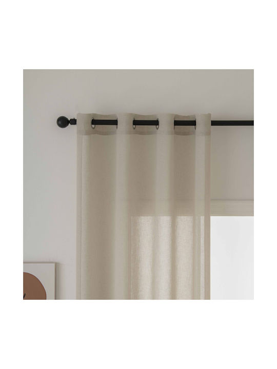 Beauty Home Curtain With Beige Grommets 140x270cm
