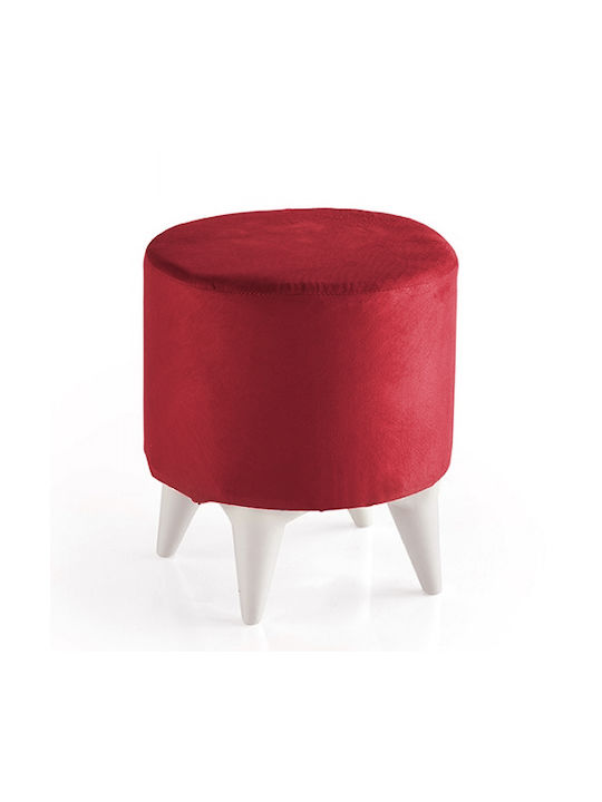 Hocker Für das Wohnzimmer Gepolstert mit Stoff Yuv Red 38x38x41cm