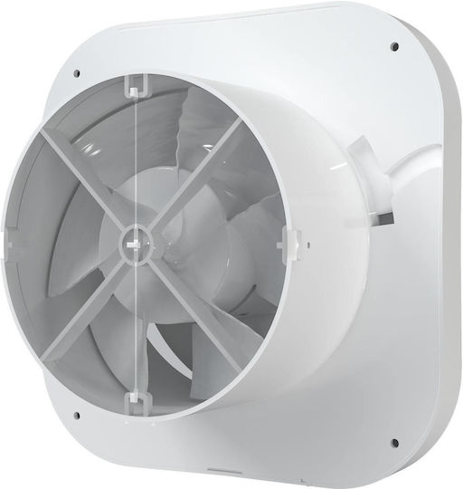 De perete Ventilator de Baie 125mm Alb