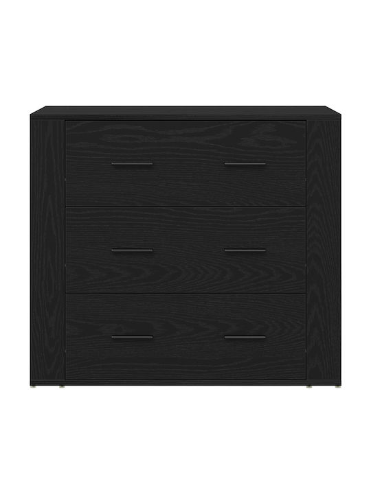 Kleiderschrank Büro aus MDF Black Oak 80x33x150cm