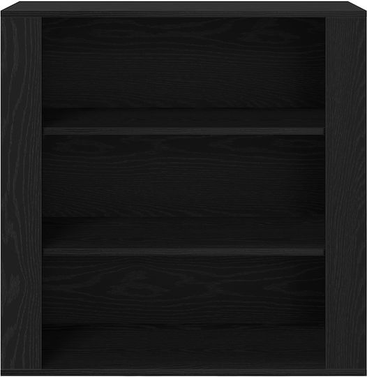 vidaXL Büroaufbewahrungsschublade und -schrank aus MDF Schwarze Eiche 80x33x150cm