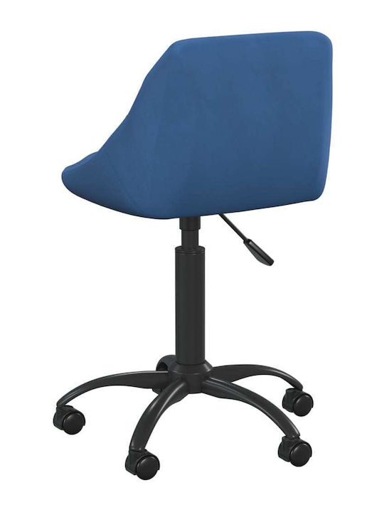 Office Desk Stool with Backrest Blue 44x46x67.5cm