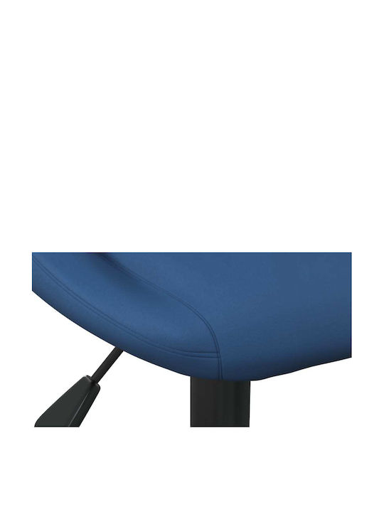 Office Desk Stool with Backrest Blue 44x46x67.5cm