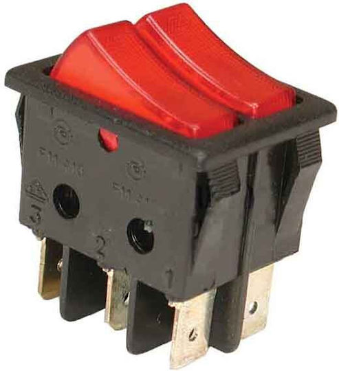 Radiator Switch 2 Illuminated Buttons 6 Contacts