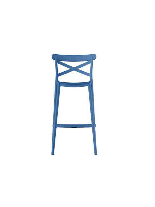 Garden Stool Bar Outdoor from Polypropylene Elly Blue 49x47x100cm CH541 Blue