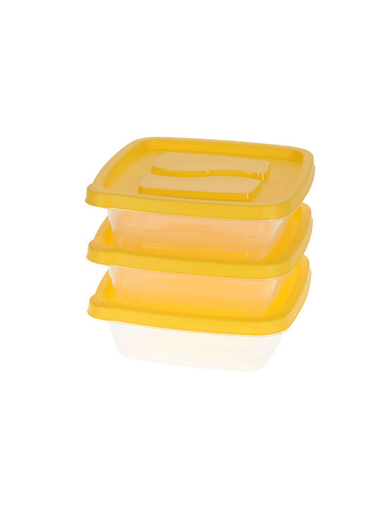 Excellent Houseware Lunchbox Kunststoff Transparent Geeignet für die Mikrowelle 1000ml 3Stück