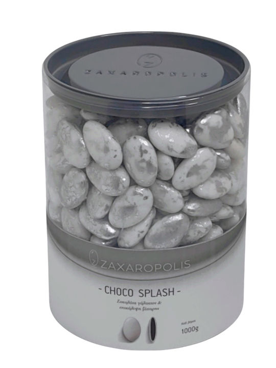 Zaxaropolis Κουφέτα Choco Splash σε Σχήμα Κλασικό με Γεύση Σοκολάτα Ασημί 1000gr