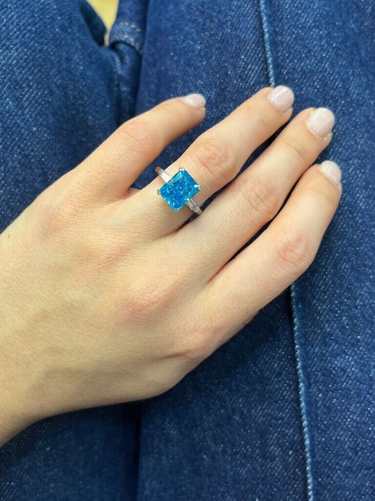 Mentzos Damen Ring mit Steinen aus Silber