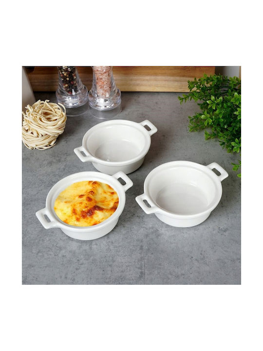 Excellent Houseware Rotund Vas de Gătit Rezistent la Căldură din Porțelan 13x10x4cm