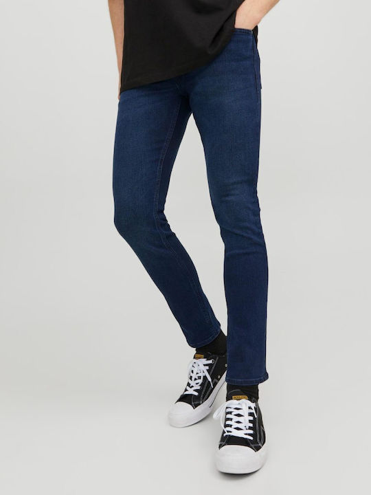 Men's Elastic Jeans Pants With Slim Baggy Fit Blue