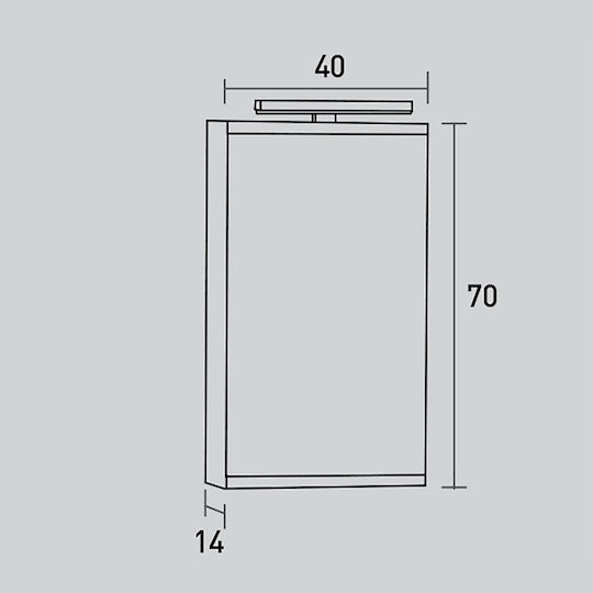 Pro Bagno 961AMA Καθρέπτης Led από Μοριοσανίδα με Ντουλάπι 40x70cm Μπεζ Pro Bagno 961AMA Καθρέπτης Led από Μοριοσανίδα με Ντουλάπι 40x70cm Μπεζ