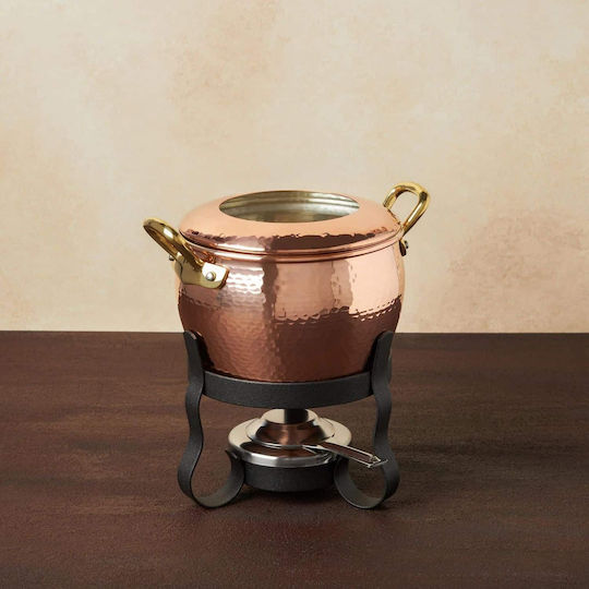 Ruffoni Vas pentru Fondue Electric din Porțelan Gri 13x16buc
