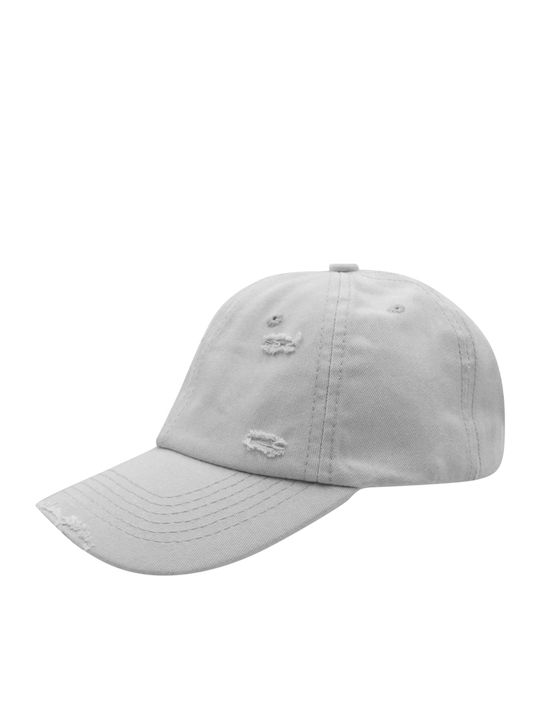 Βαμβακερό Unisex Τζόκεϊ Ξέφτια Λευκό Brims Trims