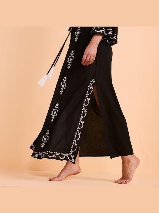 Chicret Γυναικείο Καφτάνι Παραλίας Black