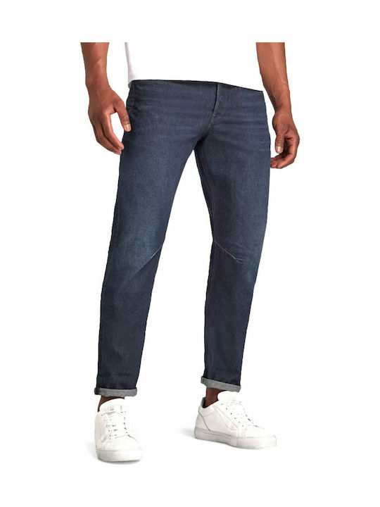 A Staq Ανδρικό Παντελόνι Τζιν με Slim Straight Εφαρμογή Μπλε