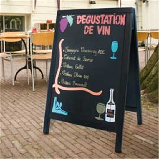 Securit Liquid Marker Floor Chalk Board 125x69cm