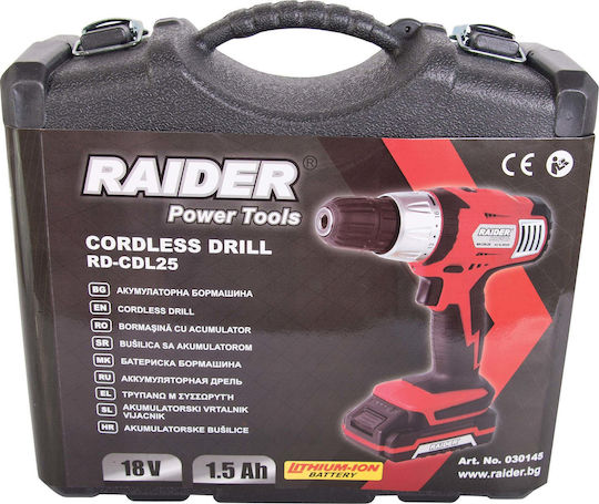 Raider 030157 Ударен Двигател За Бормашина На Батерия 18V 1x1.5Ah & 1x5Ah