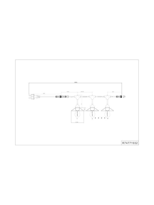 Trio Lighting Trio Lighting Lichterkette Mit 10 Lampen Warmes Weiß