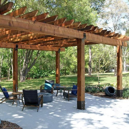 Vevor Base for Pergola made of Steel 9.1x9.1cm 4pcs