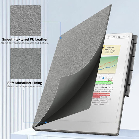 Moko Hülle Moko Book Folio Bemerkenswertes Paper Pro 11.8" Magnetisches Grau
