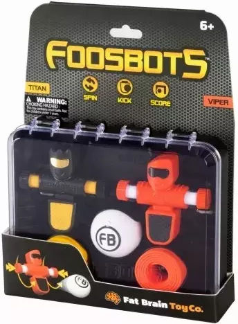 Fat Brain Toys Foosbots 2-Pack Tabletop Trickshot Titan & Viper για 6+ Ετών (Διάφορα Σχέδια)