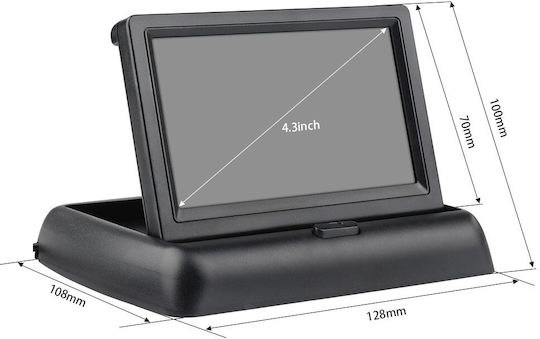 Monitor Auto Foxmag24 Ecran Color Tft Rabatabil 4.3 Inch 12v