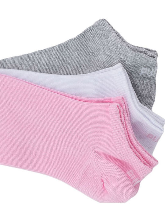 PUMA Athletic Kids' Ankle Socks Invisible 3P Multicolored 3 Pairs