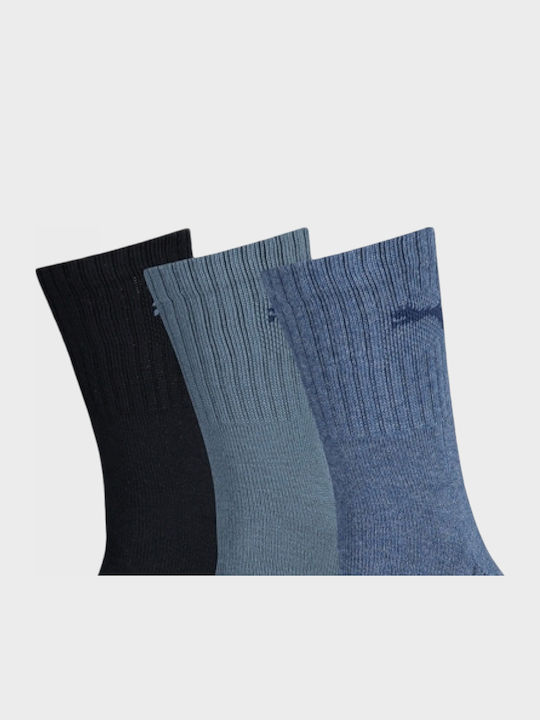 PUMA Athletic Kids' Long Socks Blue 3 Pairs