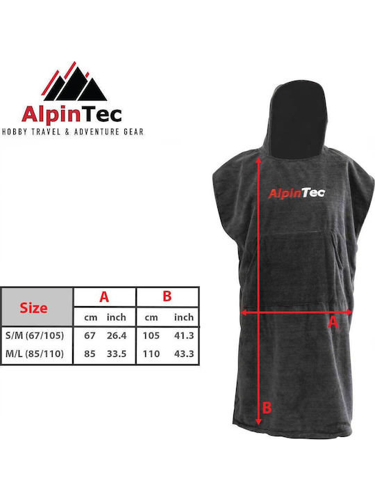 AlpinPro Πόντσο Θαλάσσης Μαύρο