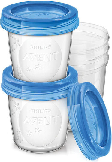 Philips Δοχεία Αποθήκευσης Μητρικού Γάλακτος 180ml 5τμχ