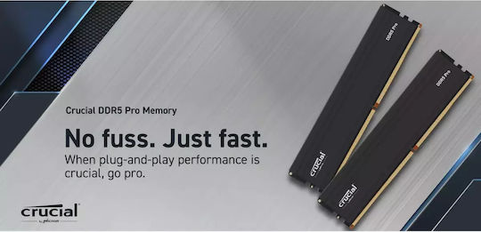 Crucial Pro 32GB DDR5 RAM cu 2 module (2x16GB) și Viteză 5600