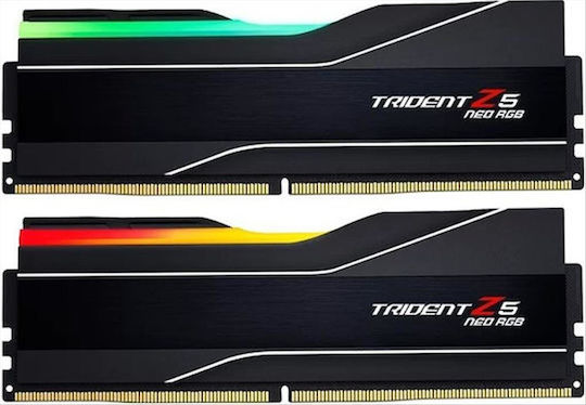 G.Skill Trident Z5 Neo RGB DDR5 32GB RAM με 2x16GB Modules και Ταχύτητα 6000 για Desktop