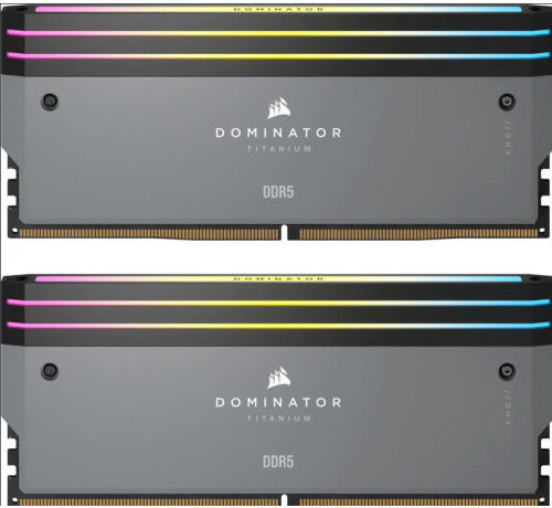 Corsair Dominator Titanium RGB EXPO 64GB DDR5 RAM mit 2 Modulen (2x32GB) und Geschwindigkeit 6000 für Schreibtisch
