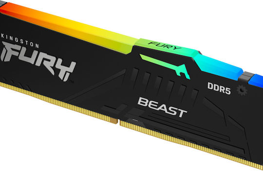 Kingston Fury Beast RGB 32GB DDR5 RAM с Скорост 6000 за Настолен Компютър