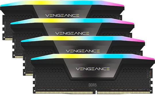 Corsair Vengeance RGB XMP 128GB DDR5 RAM cu 4 module (4x32GB) și