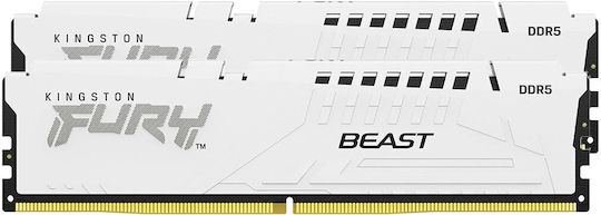 Kingston Fury Beast 64GB DDR5 RAM с 2 модула (2x32GB) и Скорост 6000 за Настолен Компютър