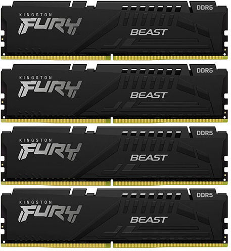 Kingston Fury Beast DDR5 128GB RAM with 4x32GB Modules and Speed 5200 for Desktop