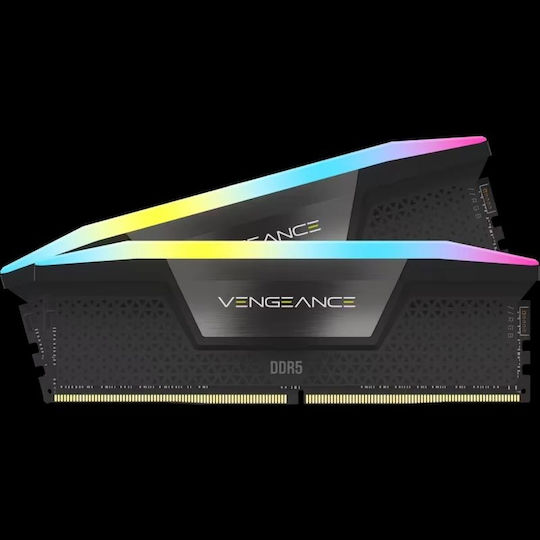Corsair Vengeance RGB 48GB DDR5 RAM cu 2 module (2x24GB) și Viteză 6400 pentru Desktop