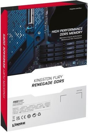 Kingston Fury Renegade Silver DDR5 32GB RAM with 2x16GB Modules and Speed 7200 for Desktop