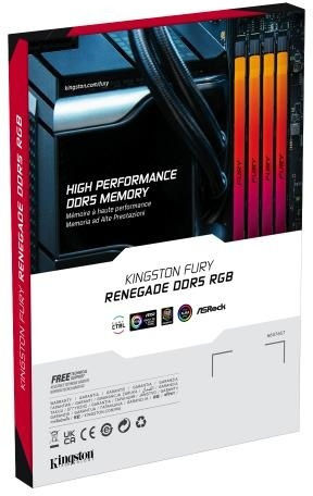 Kingston Fury Renegade RGB DDR5 με Module 1x16GB και Ταχύτητα 6400 για Desktop