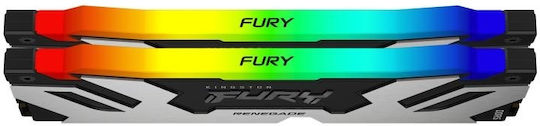 Kingston Fury Renegade RGB DDR5 64GB RAM with 2x32GB Modules and Speed 6000 for Desktop