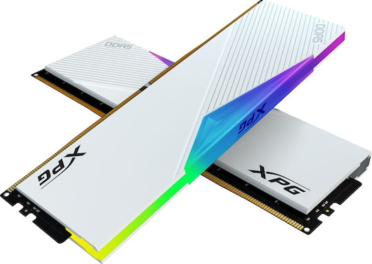 Adata XPG Lancer White DDR5 64GB RAM με 2x32GB Modules και Ταχύτητα 6000 για Desktop