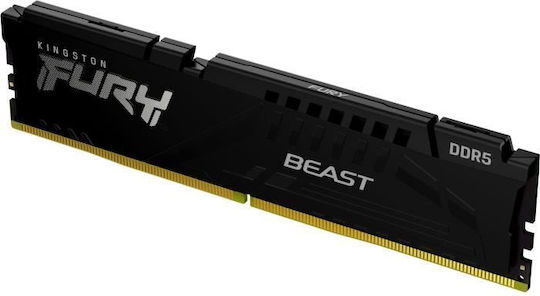 Kingston Fury Beast DDR5 16GB RAM με 2x8GB Modules και Ταχύτητα 5600 για Desktop