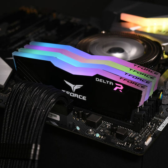 TeamGroup T-Force Delta RGB 16GB DDR4 RAM cu 2 module (2x8GB) și