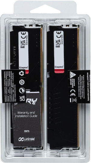 Kingston Fury Beast DDR5 32GB RAM με 2x16GB Modules και Ταχύτητα 5600 για Desktop