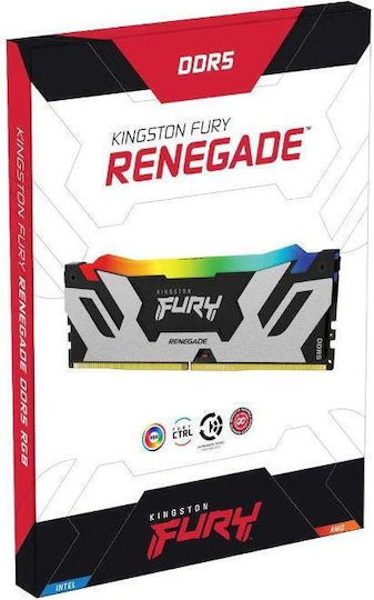Kingston Fury Renegade RGB 32GB DDR5 RAM cu 2 module (2x16GB) și